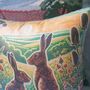 Countryside Hare Print Cushion, Nature Inspired Decor, thumbnail 4 of 7