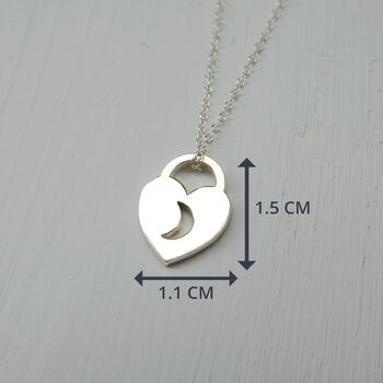 Love You To The Moon And Back Heart Necklace, 5 of 7