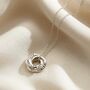 Personalised Mini Four Ring Russian Necklace, thumbnail 4 of 9