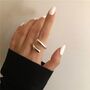 Chunky Silver Plated Adjustable Wrap Ring, thumbnail 1 of 6