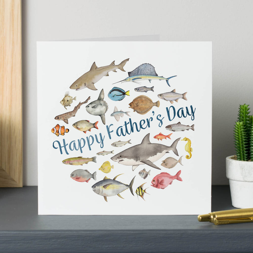 Father's Day Fish Card By Dani Williams Art & Illustration ...