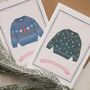 Set Of Four Christmas Jumper Cards, thumbnail 6 of 6
