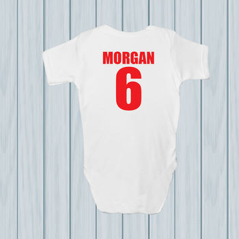 Personalised Wales Football Supporters Babygrows, 6 of 6
