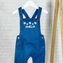 Daisy Personalised Denim Dungaree For Girls, thumbnail 2 of 5