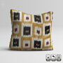 Yellow Cushion Cover From Hand Woven Ikat, thumbnail 3 of 8