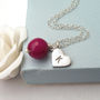Personalised Jade And Heart Initial Necklace, thumbnail 7 of 7