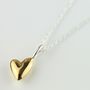 Devotion 18ct Gold Plated Heart Necklace, thumbnail 1 of 5