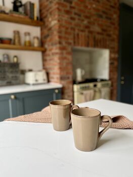 Set Of Four Earth Brown Stoneware Mugs, 5 of 5