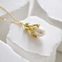 18 K Gold Octopus Necklace Gift Freshwater Pearl, thumbnail 5 of 8