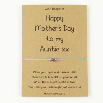 Happy Mother's Day To My Auntie Wish Bracelet, 3 of 4