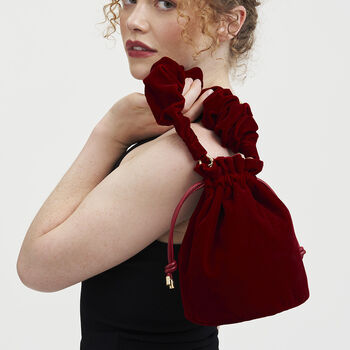 Red Velvet Bucket Bag, 2 of 8