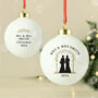 Personalised Mrs And Mrs Bauble – Christmas Tree Decorations, thumbnail 4 of 5