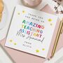 Teaching Assistant Rainbow Thank You Card Personalised, thumbnail 1 of 7