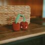 Handmade Deep Red Cherries Fair Trade Toy, thumbnail 1 of 4