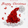 Santas Hat And Butterflies Christmas Card, thumbnail 1 of 10