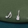 Mismatched Electric Guitar And Music Note Stud Earrings, thumbnail 3 of 10