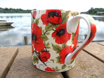Jumbo Mug In Vibrant Red Poppy Design, 7 of 12