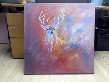 Stag In The Ether Oil Painting, 3 of 9