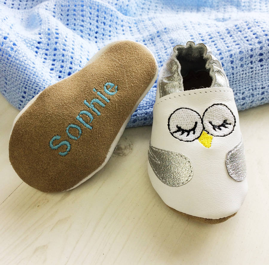 Personalised Dove Baby Shoes, 1 of 8