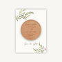 Blush Peony Wooden Magnet Save The Date, thumbnail 1 of 6