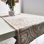 Floral Embroidered Table Runner With Tassels, thumbnail 1 of 4