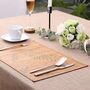 Set Of Six Brown Leaf Bamboo Placemats, thumbnail 4 of 11