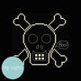 Glow In The Dark Skull Cross Stitch Kit For Clothing, thumbnail 3 of 9