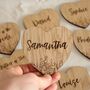 Bulk Floral Heart Engraved Wedding Coasters For Guests, thumbnail 1 of 4