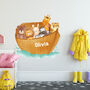 Personalised Noahs Ark Wallsticker Gift For Kids Room Or Nursery, thumbnail 1 of 2