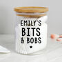 Personalised Glass Treat Jar With Bamboo Lid, thumbnail 3 of 4