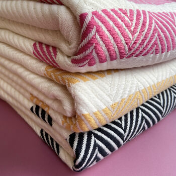 Personalised Handwoven Cotton Throw Blanket, Gift For Her, 2 of 10