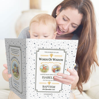 Baptism Gift Book Personalised Words Of Wisdom, 2 of 10