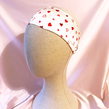 Heart Print Silk Anya Headband, 2 of 3
