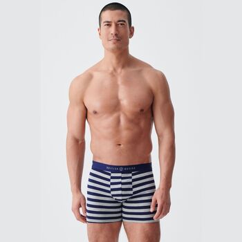 Men's 'Navy And Grey Stripes' Four Pack Bamboo Trunks, 3 of 4