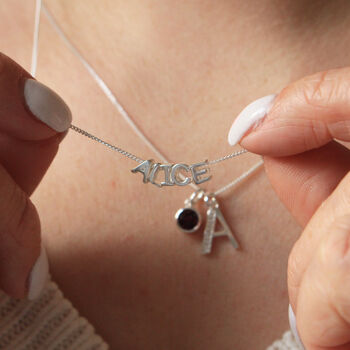 Personalised Dainty Name Necklace Gold, Silver Or Rose, 2 of 6