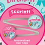Personalised Horse And Heart Birthday Hair Clips, thumbnail 4 of 4