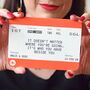 Personalised Train Ticket Valentine's Card, thumbnail 1 of 3