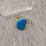 Gold Turquoise Ring, thumbnail 4 of 10