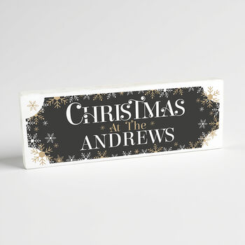 Personalised Family Christmas Wooden Mantel Decoration, 3 of 5