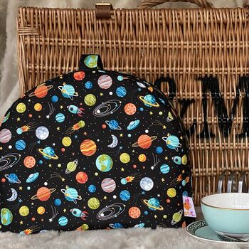Perfect Planets Pattern Insulated Tea Cosy, 2 of 2