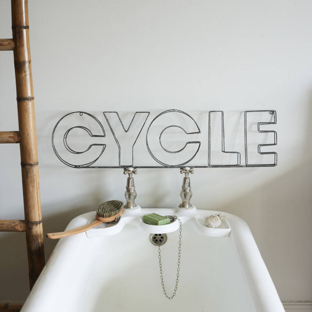 'cycle' Wire Sign By Brush64 | notonthehighstreet.com