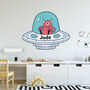 Personalised Alien Sticker For Kids Room Or Nursery Wall Decal Vinyl Gift For Boy Or Girl, thumbnail 1 of 2