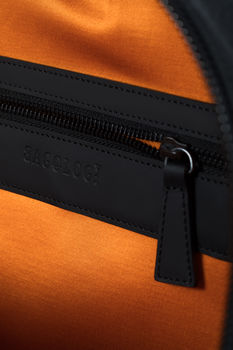 Brixton Black Unisex Leather Backpack, 5 of 7