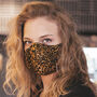 Brown Leopard Print Face Mask, thumbnail 1 of 3