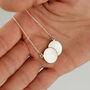 Silver Overlapping Fingerprint Necklace, thumbnail 2 of 7