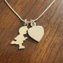 Sterling Silver Mum And Child Personalised Necklace, thumbnail 3 of 4