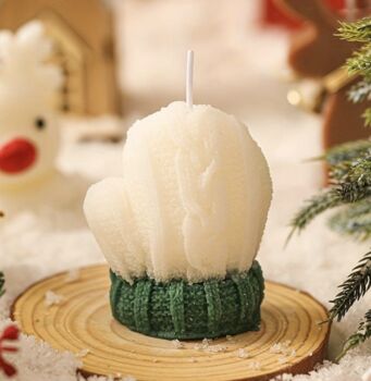 Christmas Mitten Spice Scented Candle, 2 of 7