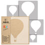 Reusable Plastic Stencils Five Pcs Balloon With Brushes, thumbnail 2 of 5