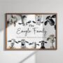 Personalised Sheep Illustration Family Print With Quote, thumbnail 1 of 4