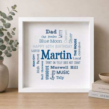 Personalised 30th Birthday Word Art Print For Him, 5 of 8